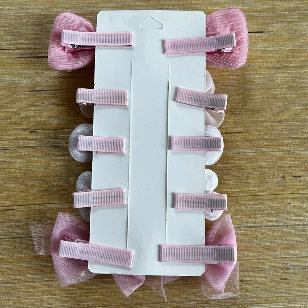 Girls ribbon hairclip set